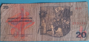 Tschechoslowakei 20 Korun 1970