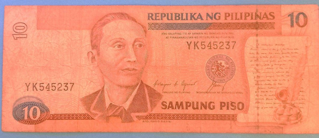 Philippinien 10 Piso gebraucht
