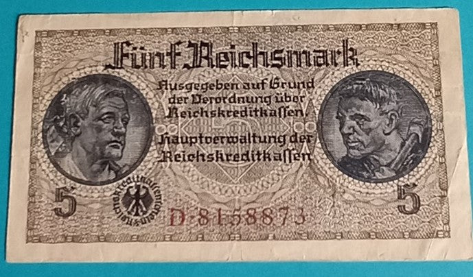 5 Reichsmark 1939 gebraucht