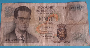 Belgien 20 Francs 1964