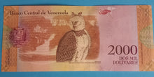 Laden Sie das Bild in den Galerie-Viewer, Venezuela 2.000 Bolivares 18.08.2016  Unc
