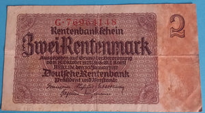BRD 2 Rentenmark 1937