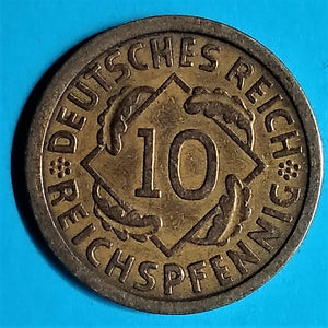 Weimarer Republik 10 Reichspfennig zufällige Jahrgänge