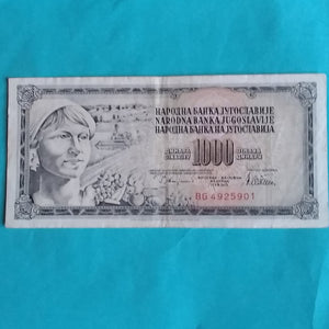 Jugoslawien 1.000 Dinara 1978  gebraucht