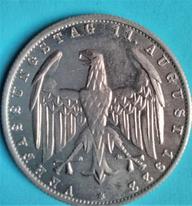 Weimarer Republik 3 Mark 1922 A