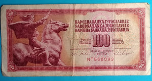 Jugoslawien 100 Dinara 1965  gebraucht