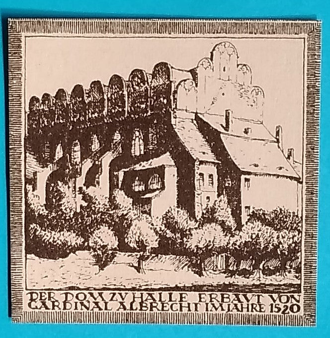 Halle 10 Pfennig Der Dom 1921 Unc