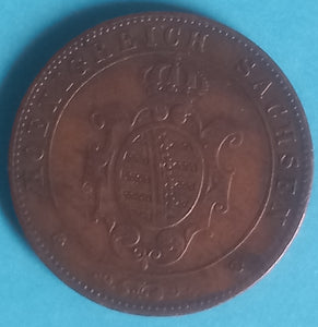 Sachsen 5 Pfennige 1863 B