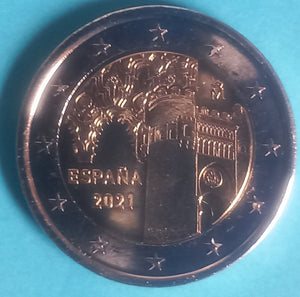 2€ Gedenkmünze Spanien Altstadt von Toledo 2021