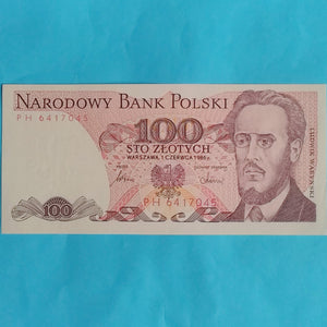 Polen 100 Zlotych 1986 gebraucht