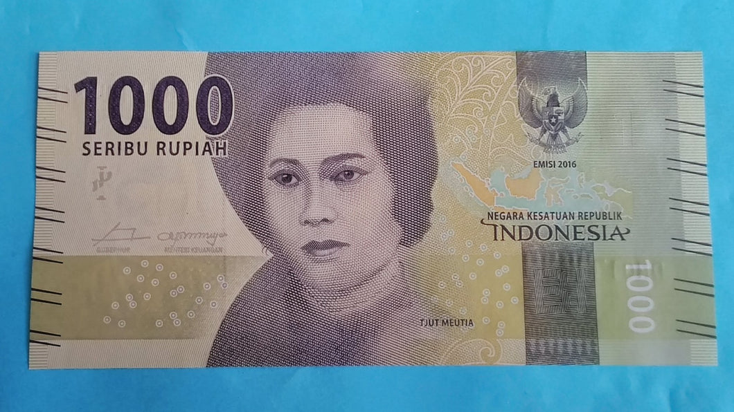 Banknote aus Indonesien 1000 Rupiah 2016 Unc
