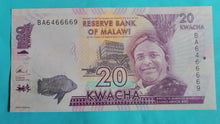 Laden Sie das Bild in den Galerie-Viewer, Malawi 20 Kwacha 2016 Unc
