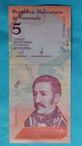 Venezuela 5 Bolivares 2018 Unc
