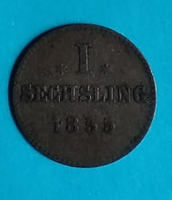 Laden Sie das Bild in den Galerie-Viewer, Hamburg 1 Sechsling 1855 Silber
