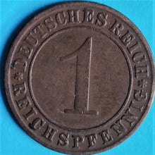 Laden Sie das Bild in den Galerie-Viewer, Weimarer Republik 1 Reichs-Rentenpfennig 1924-1936 zufällige Jahrgänge und zufällige Prägestätten
